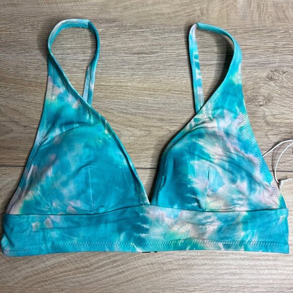 NWT Calme Johnny Was Multi Tie Dye Bikini Top Adjustable Molded Cups Small - Picture 3 of 8